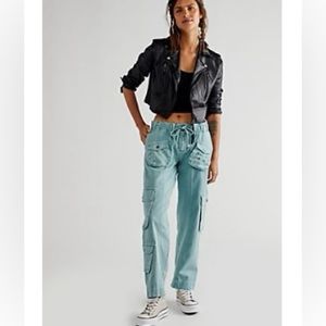 Free People Tahiti Cargo Pant/ Slate Blue
